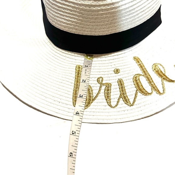 Charming Charlie Bride Floppy Beach Hat Women's OS - Picture 4 of 6